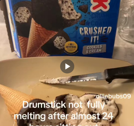 I’ve seen multiple videos of ice cream not melting right after a few ...